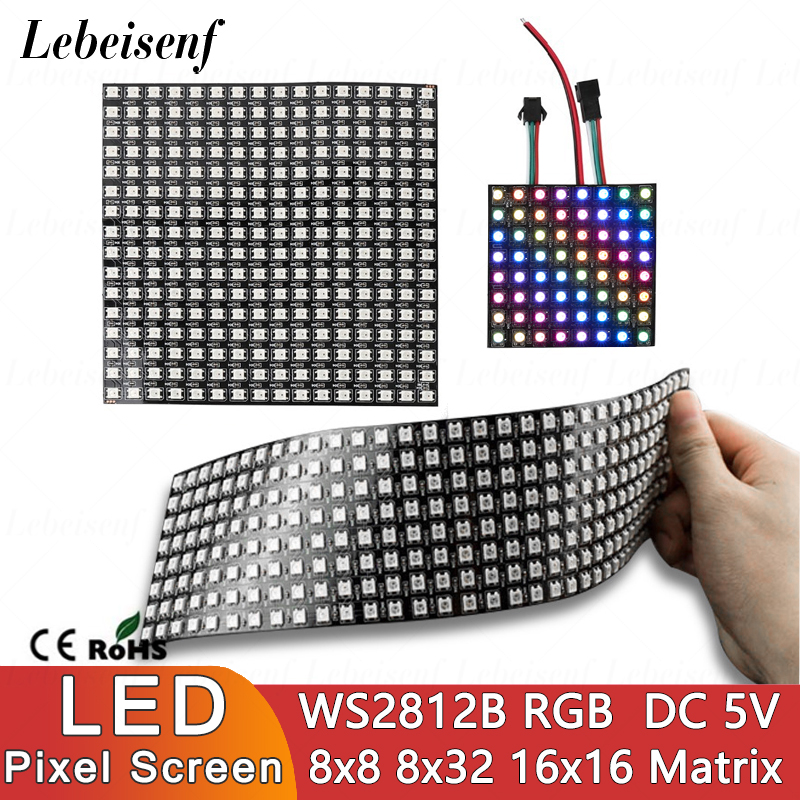 Rgb Led Matrix 8X8 - Ekran LED z cyfrowymi pikselami WS2812B
