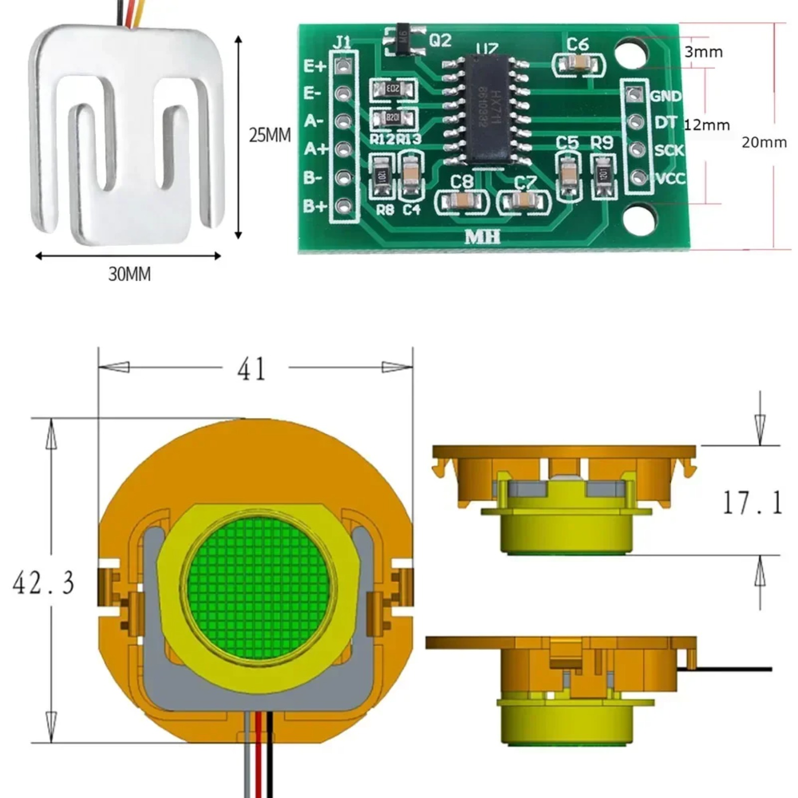 Home Automation Arduino - DIYmall Czujnik wagi z tensometrem o